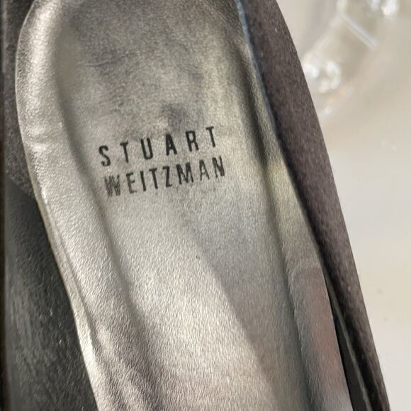Stuart Wietzman Black Ruffle Toe Pumps 8M - Picture 6 of 7